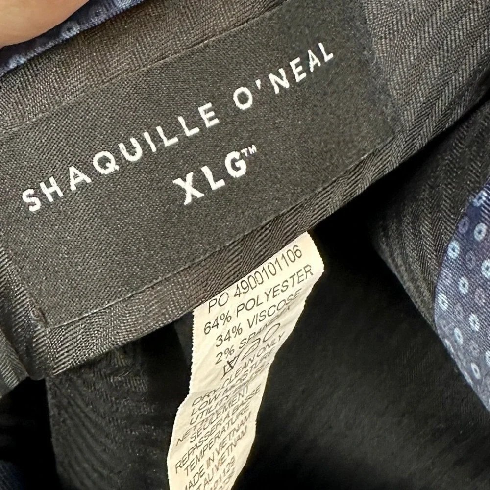 Shaquille ONeal Suit Pants Mens 54R 46X26 XLG Blue Two Button Blazer Trousers